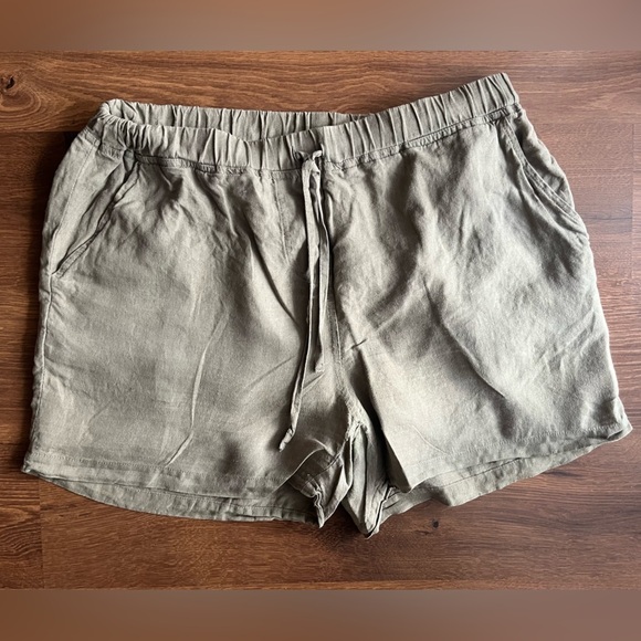 Parachute Pants - Parachute Moss Army Green Linen Shorts 🌿🩳